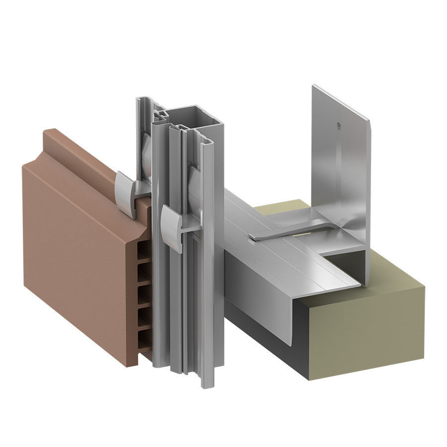 ECO Cladding Alpha Hci.22 System for Terracotta Rainscreen Panels