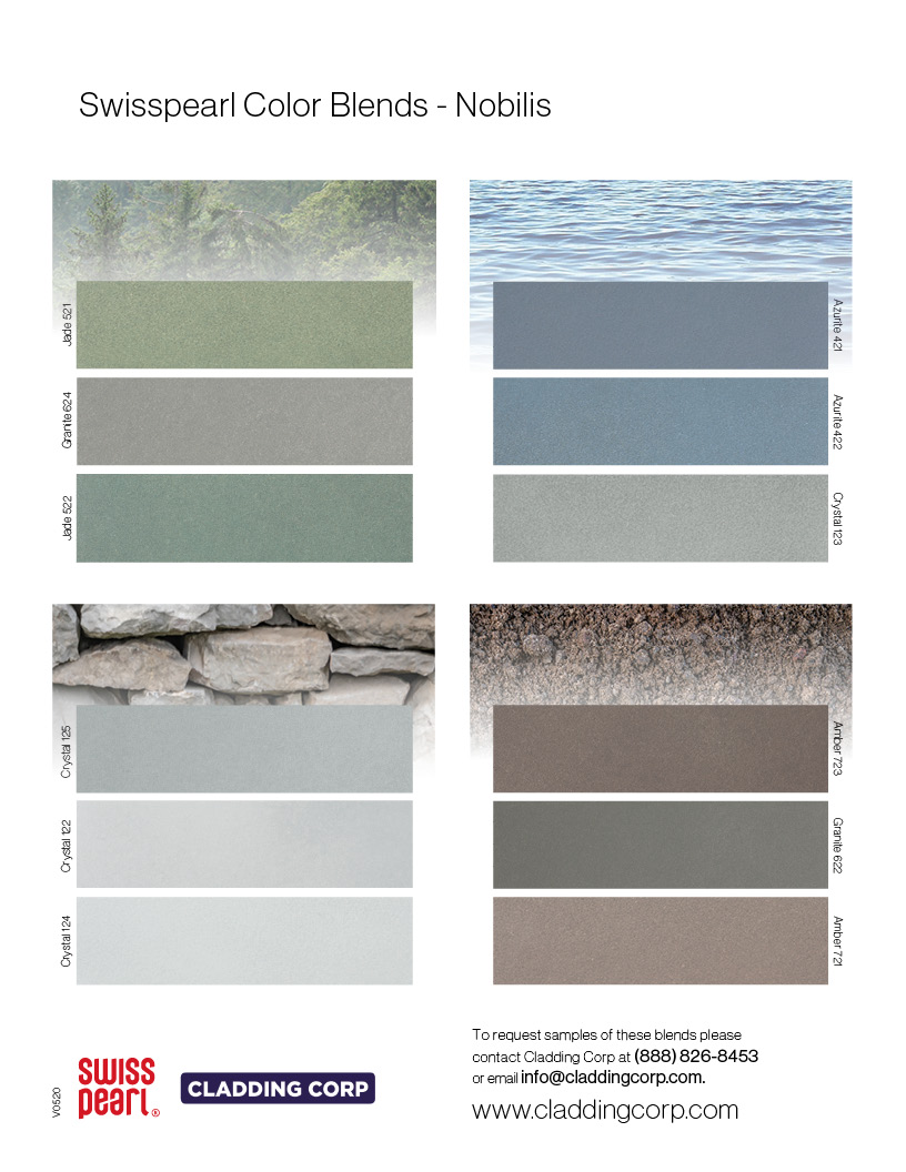 Cladding Corp Swisspearl Nobilis Color Blends 2020