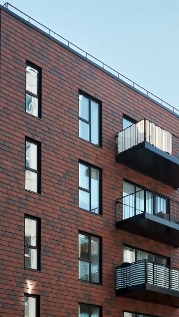 Hoerkaer Apartments - TCShingle Terracotta Rainscreen Wall Shingle Application