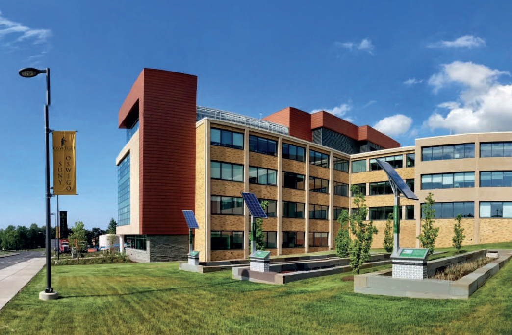 SUNY Oswega Shineman Center - TCPlank Terracotta Rainscreen Cladding Application