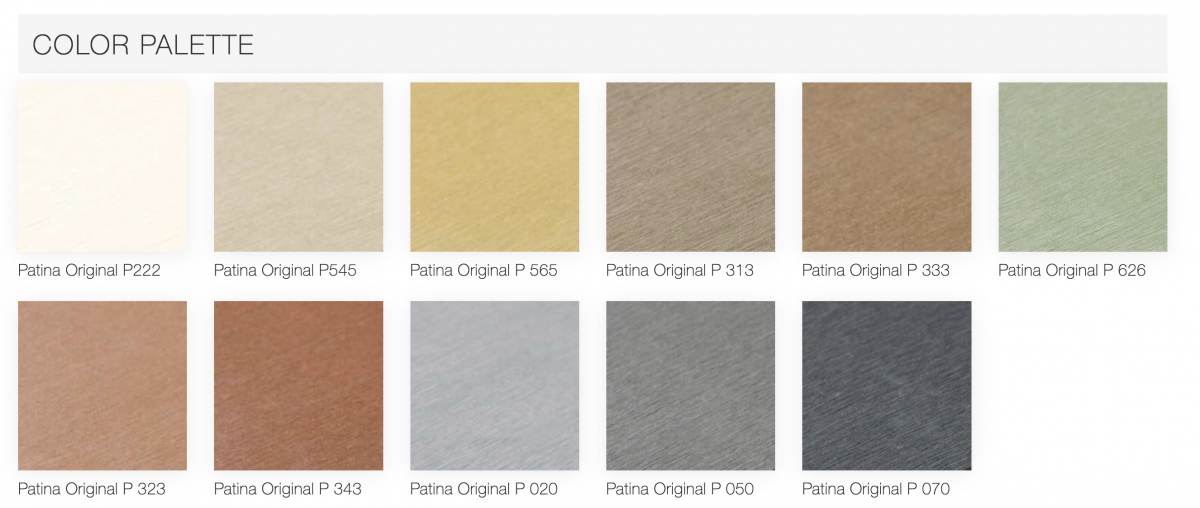 Swisspearl Patina Original Fiber Cement Rainscreen Cladding Panels Color Chart