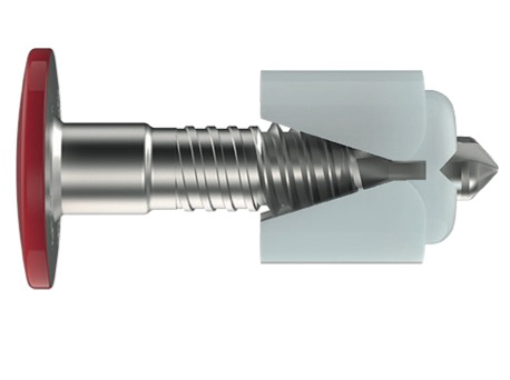 Center Point Screw for High-density Fiber Cement and VeraPlank attachement on metal furring.