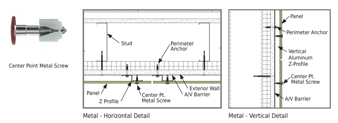 Cladding Corp VeraPlank Center Point Screw Atttachment Detail