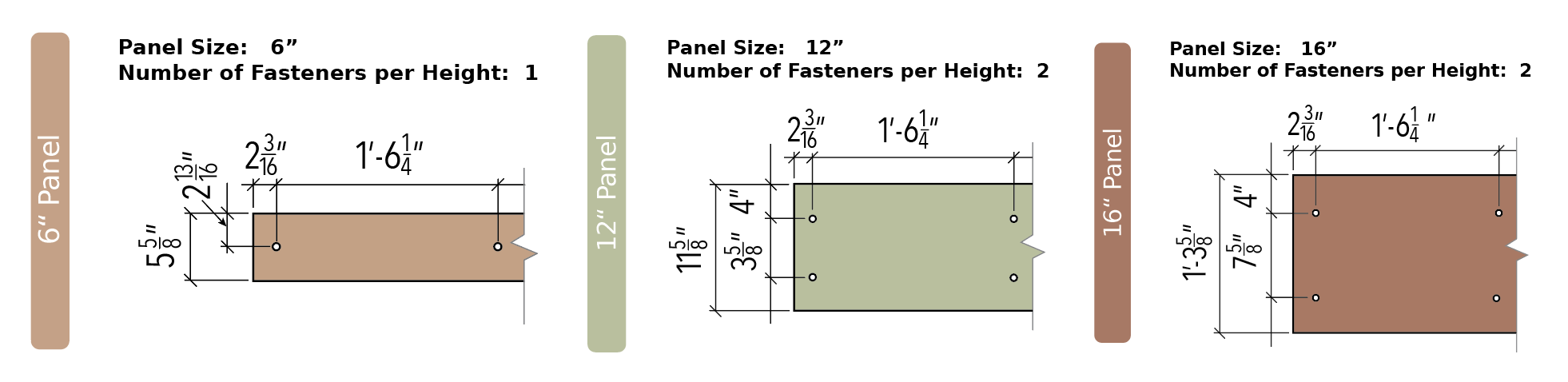 VeraPlank is available in three standard module sizes.