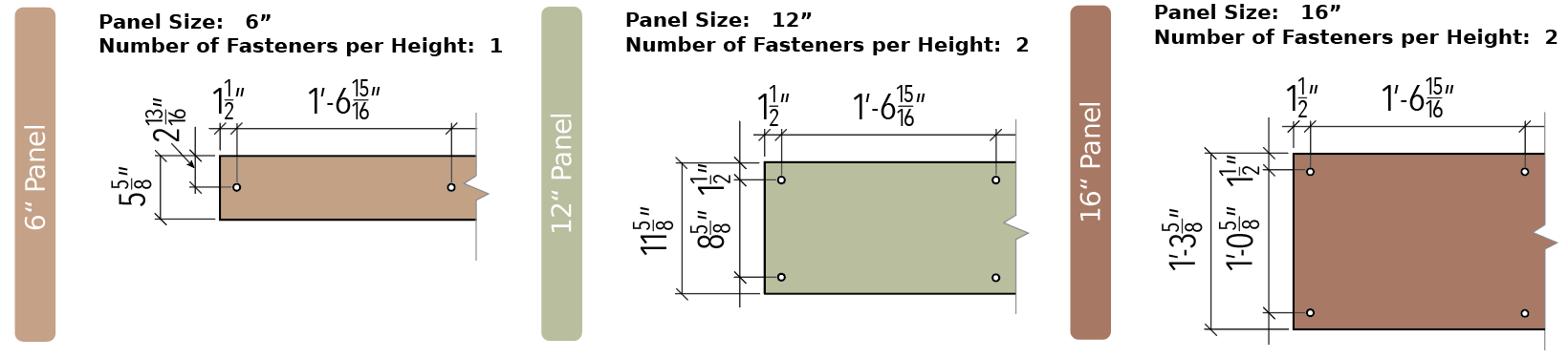 VeraPlank is available in three standard module sizes.