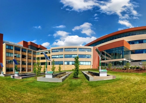 SUNY Oswega Shineman Center - TCPlank Terracotta Rainscreen Cladding Application