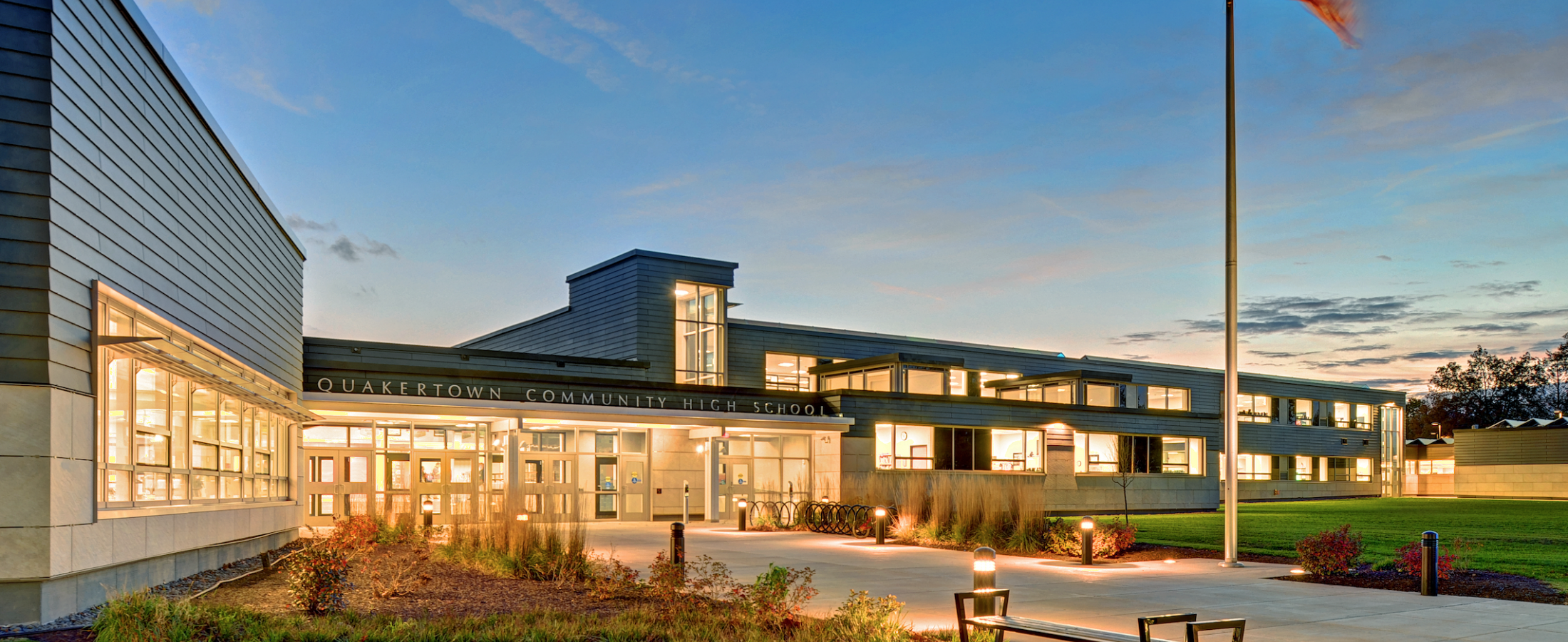 Quakertown High School Ceramic5 Swisspearl Rainscreen Cladding Panel Installation