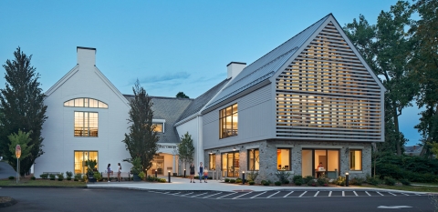 Cladding Corp Swisspearl fiber cement Welles-Turner Memorial Library Addition