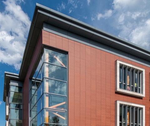 Grooved Terra5 Rainscreen Tiles for Eaton Elementary Addition