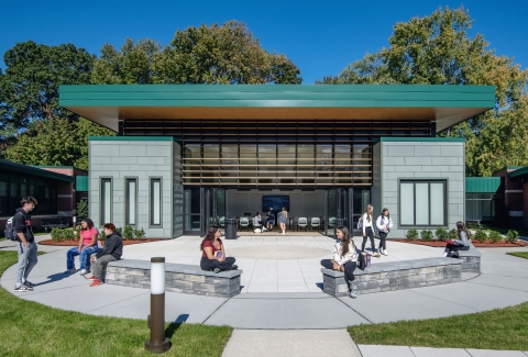 Holdrum Middle School Cladding Corp Swisspearl High Density Fiber Cement Panels