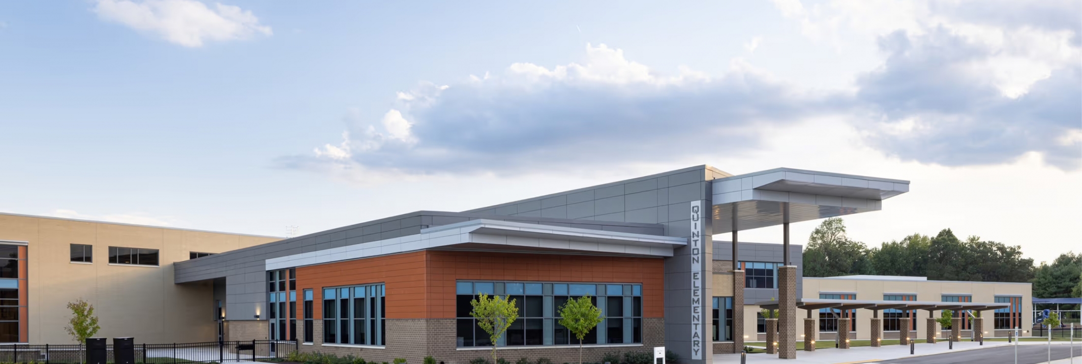 New Kent Quinton Elementary School Terracotta Rainscreen Facade with Cladding Corp Subframing System