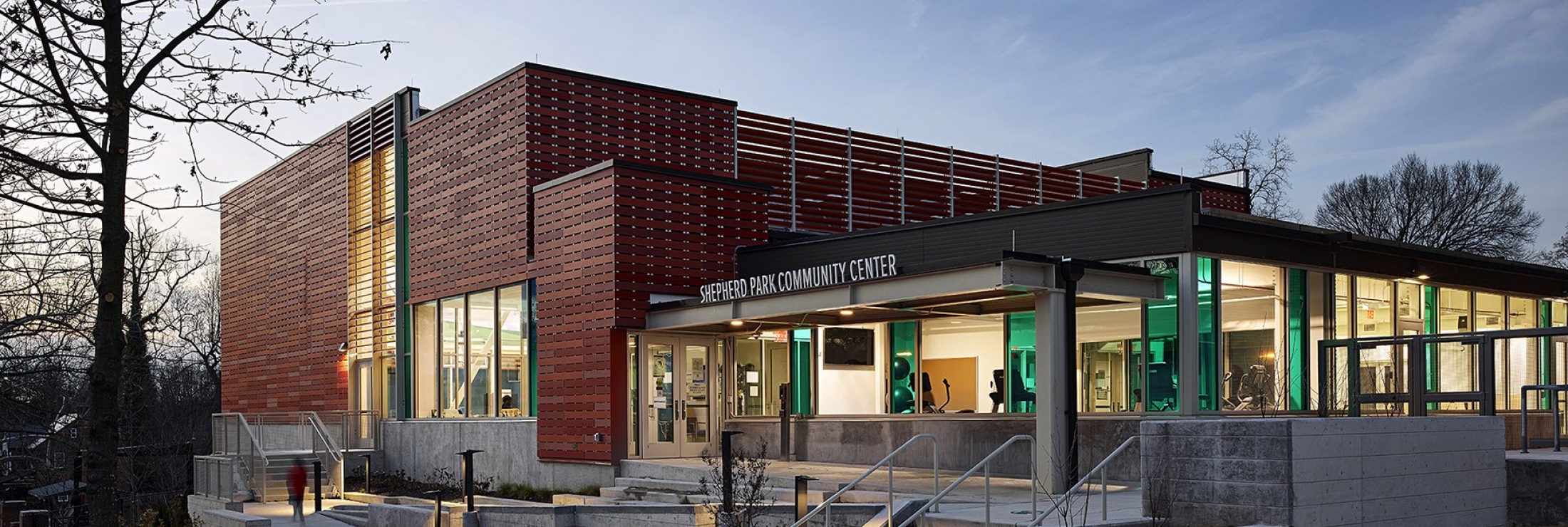 Sheperd Park Community Center Swisspearl rain screen Cladding Corp Rainscreen System