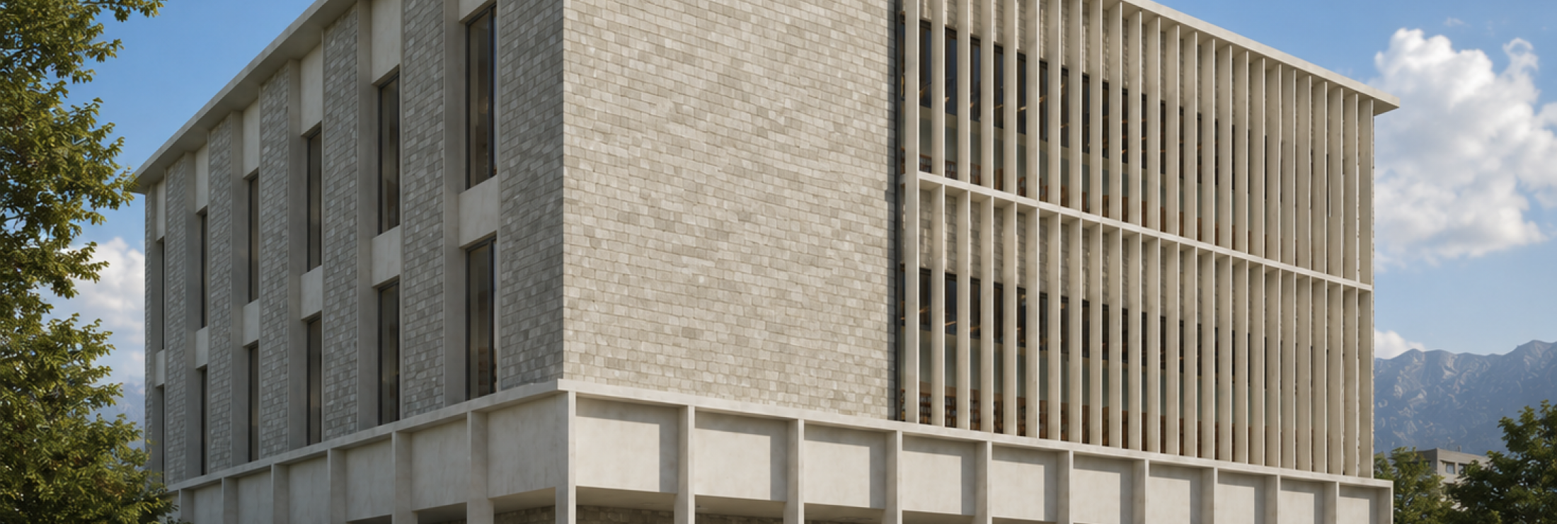 Saint Abbey National Library - TCBlock Terracotta Rainscreen Cladding Panel Application